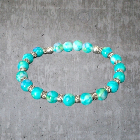 Perlenarmband Türkis