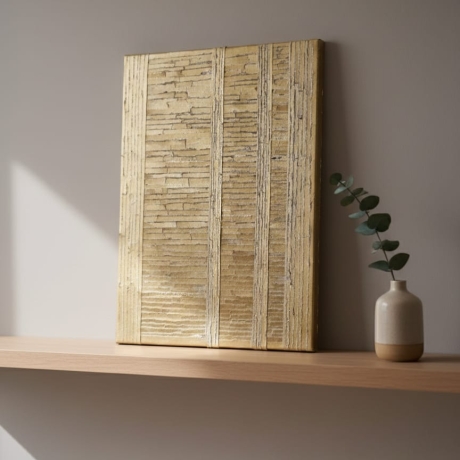 Goldene Strukturen - Relief Kunstwerk - Unikat