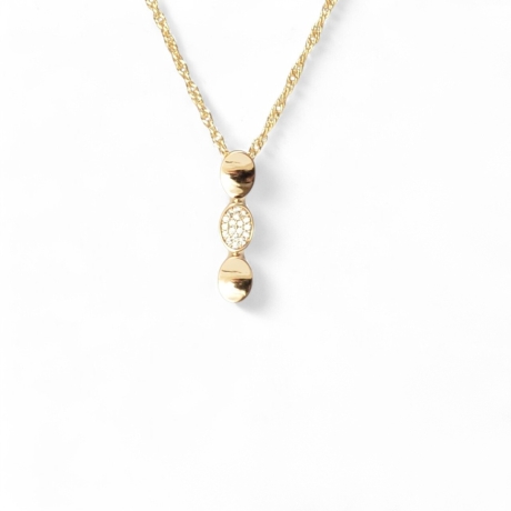 18K vergoldete Halskette mit zeitlosem Charme und goldenem Glanz