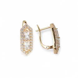 18k vergoldete Damenohrringe Luxuriöser Goldschmuck für Damen