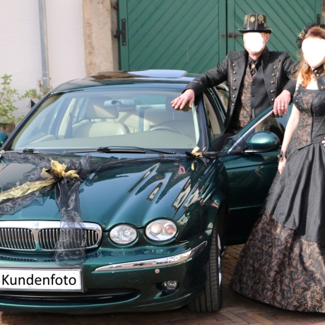  Autoschmuck Hochzeit, Gothic, Mittelalter, Dekoschleife 3-teilig