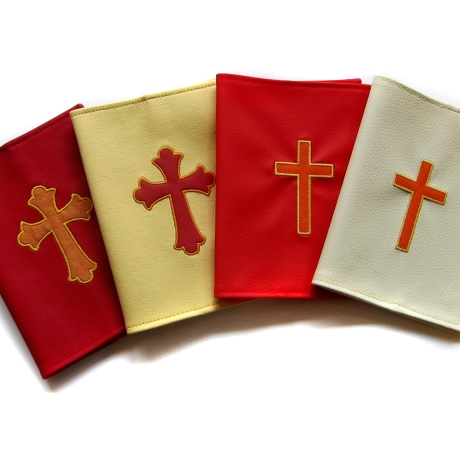Kreuz Applikation - Gotteslob Hülle Gesangbuch Einband Buchhülle