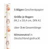 5 Bögen Geschenkpapier Waldtiere 1,60€/qm- 84,1 x 59,4 cm