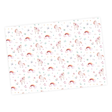 5 Bögen Geschenkpapier Einhorn 1,60€/qm- 84,1 x 59,4 cm