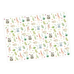 5 Bögen Geschenkpapier Dschungel 1,60€/qm- 84,1 x 59,4 cm