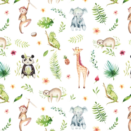 5 Bögen Geschenkpapier Dschungel 1,60€/qm- 84,1 x 59,4 cm