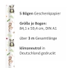5 Bögen Geschenkpapier Dschungel 1,60€/qm- 84,1 x 59,4 cm