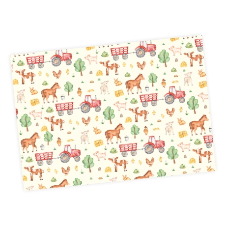 5 Bögen Geschenkpapier Bauernhof 1,60€/qm- 84,1 x 59,4 cm