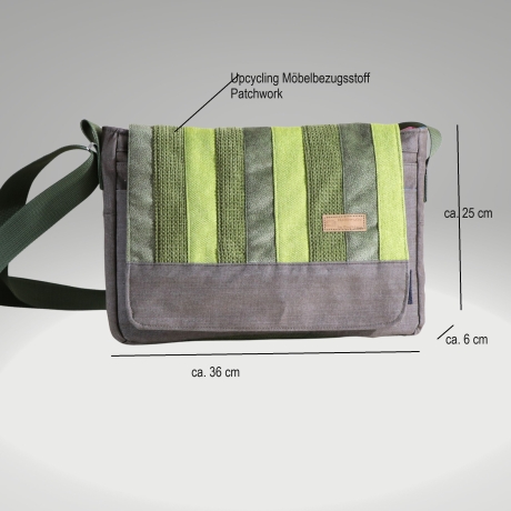 Herrentasche/Umhängetasche/Schultertasche/upcycling/grüne Tasche