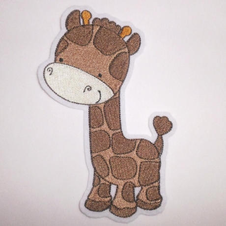 Aufnäher/Applikation - große Giraffe brauntöne