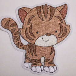 Aufnäher/Applikation - großes Tigerchen brauntöne