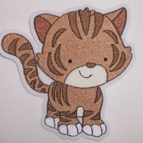 Aufnäher/Applikation - großes Tigerchen brauntöne