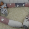 Bettschlange Einhorn, Puckschnecke, Bettrolle, Wickeltischrolle