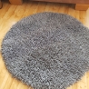 handgeknüpfter runder Teppich grau Unikat Handarbeit neu Hochflor