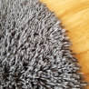 handgeknüpfter runder Teppich grau Unikat Handarbeit neu Hochflor