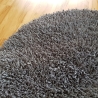 handgeknüpfter runder Teppich grau Unikat Handarbeit neu Hochflor