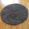 handgeknüpfter runder Teppich grau Unikat Handarbeit neu Hochflor