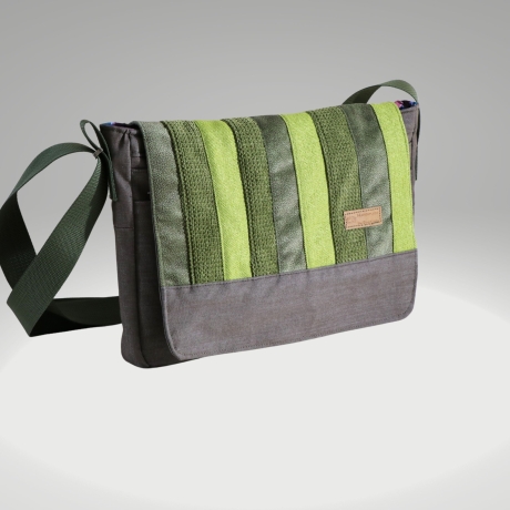Herrentasche/Umhängetasche/Schultertasche/upcycling/grüne Tasche