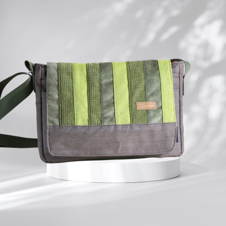 Herrentasche/Umhängetasche/Schultertasche/upcycling/grüne Tasche