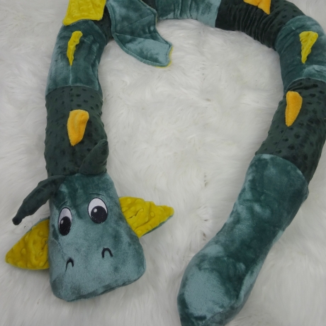 Bettschlange Drache, Puckschnecke, Bettrolle, Wickeltischrolle