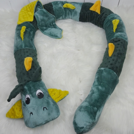 Bettschlange Drache, Puckschnecke, Bettrolle, Wickeltischrolle