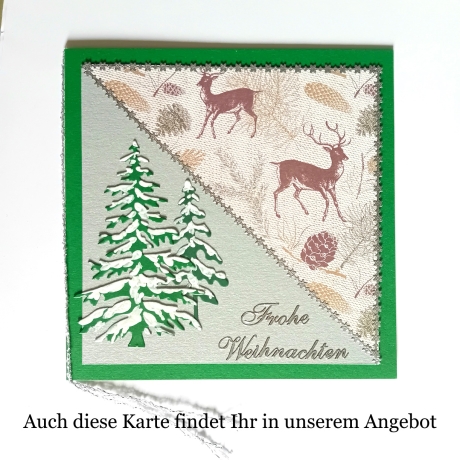 Weihnachtskarte frohe Weihnachten Festtag-Karte Grün-Gold Kerzen