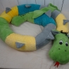 Bettschlange Drache, Puckschnecke, Bettrolle, Wickeltischrolle