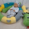 Bettschlange Drache, Puckschnecke, Bettrolle, Wickeltischrolle