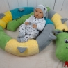 Bettschlange Drache, Puckschnecke, Bettrolle, Wickeltischrolle