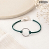 Lederarmband mit Ring Silver Circle - Schmuck aus Leder