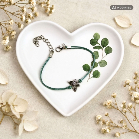 Lederarmband Schmetterling – 21 Farben, verstellbar