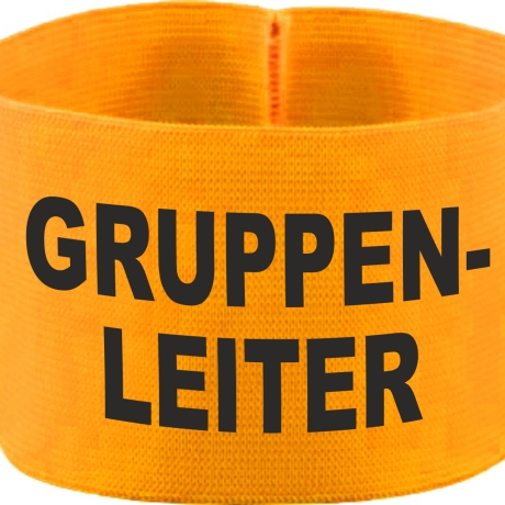 gummielastische Armbinde 10 cm bedruckt mit GRUPPENLEITER