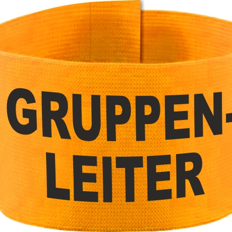 Klett-Armbinde 10 cm Höhe bedruckt mit GRUPPENLEITER