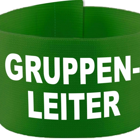 Klett-Armbinde 10 cm Höhe bedruckt mit GRUPPENLEITER