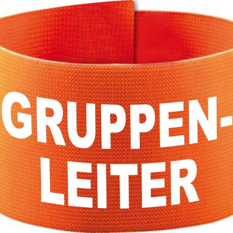 Klett-Armbinde 10 cm Höhe bedruckt mit GRUPPENLEITER