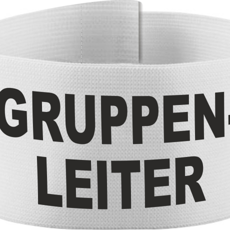Klett-Armbinde 10 cm Höhe bedruckt mit GRUPPENLEITER