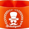 gummielastische Armbinde 10 cm bedruckt mit BRÄUTIGAM