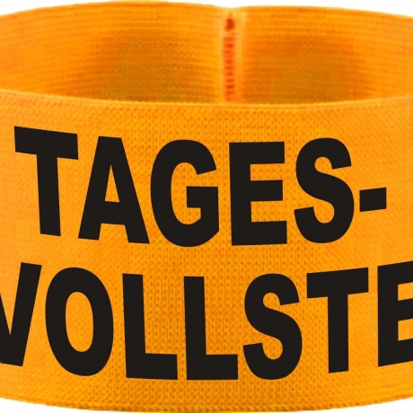 gummielastische Armbinde 10 cm bedruckt mit TAGESVOLLSTE