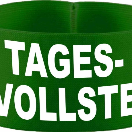 gummielastische Armbinde 10 cm bedruckt mit TAGESVOLLSTE