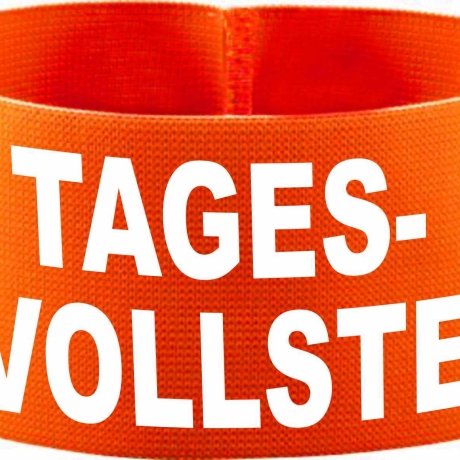 gummielastische Armbinde 10 cm bedruckt mit TAGESVOLLSTE