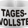 gummielastische Armbinde 10 cm bedruckt mit TAGESVOLLSTE