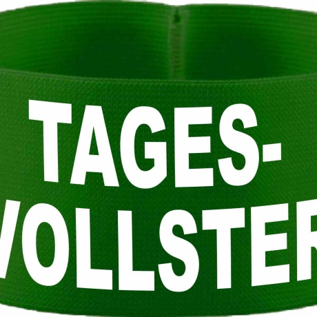 gummielastische Armbinde 10 cm bedruckt mit TAGESVOLLSTER