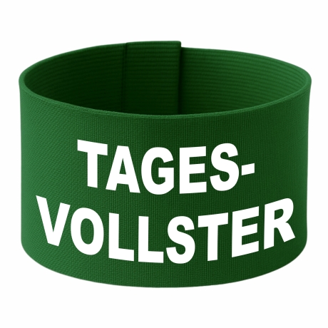 Klett-Armbinde 10 cm Höhe bedruckt mit TAGESVOLLSTER
