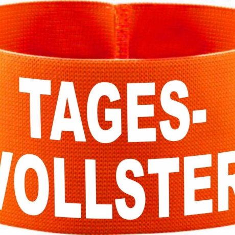 gummielastische Armbinde 10 cm bedruckt mit TAGESVOLLSTER