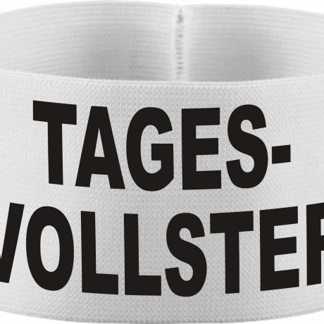 gummielastische Armbinde 10 cm bedruckt mit TAGESVOLLSTER