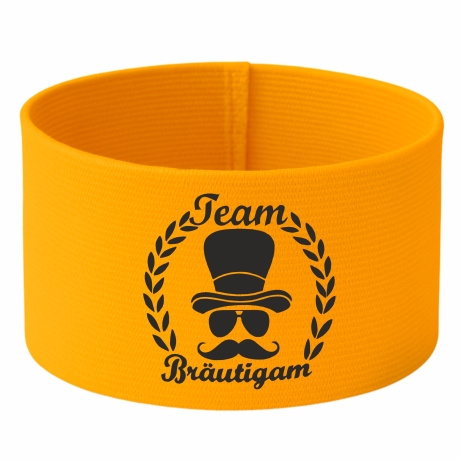 gummielastische Armbinde 10 cm bedruckt mit TEAM BRÄUTIGAM