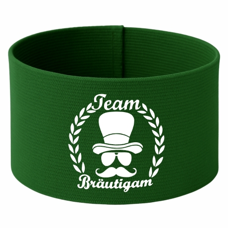 gummielastische Armbinde 10 cm bedruckt mit TEAM BRÄUTIGAM