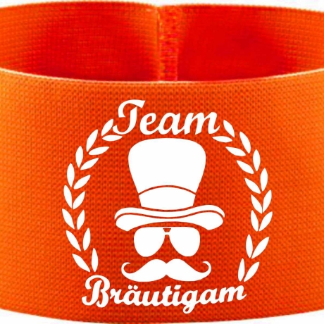 gummielastische Armbinde 10 cm bedruckt mit TEAM BRÄUTIGAM
