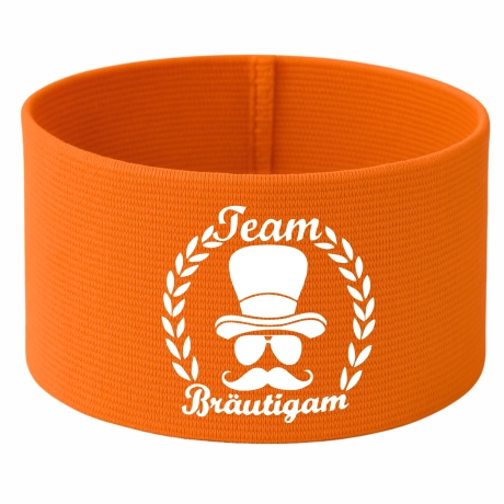 gummielastische Armbinde 10 cm bedruckt mit TEAM BRÄUTIGAM