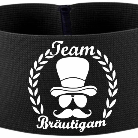 gummielastische Armbinde 10 cm bedruckt mit TEAM BRÄUTIGAM